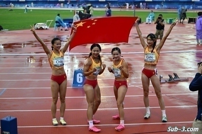 2023년 8월 6일 世大運 청두 세계대학경기대회 여자 4x100mR 결승